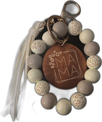 “Mama” Beaded Keychain — handmade by Holley Marie