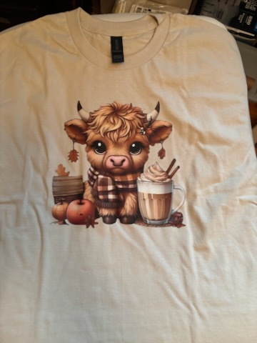Highland Cow Fall Tee — handmade by Holley Marie