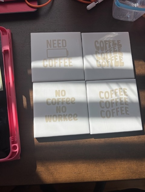 Coffee Sign Tiles — handmade by Holley Marie